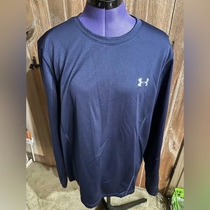 Under Armour Cold Gear - long sleeve fitted shirt - navy blue - size L